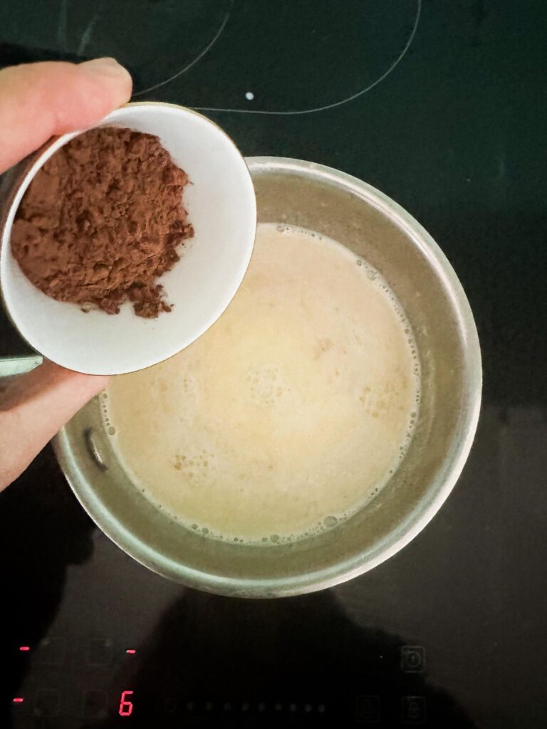 The tastiest chocolate mineral milk recipe: step four