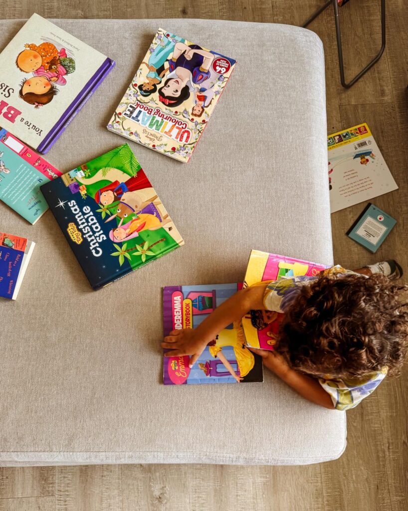 How to create a calm homeschool day: my son reading a book.