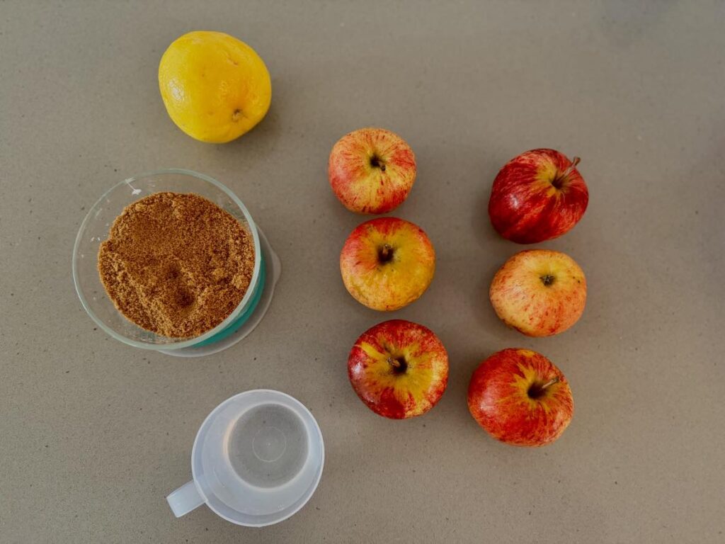 Healthy homemade applesauce for kids: ingredients