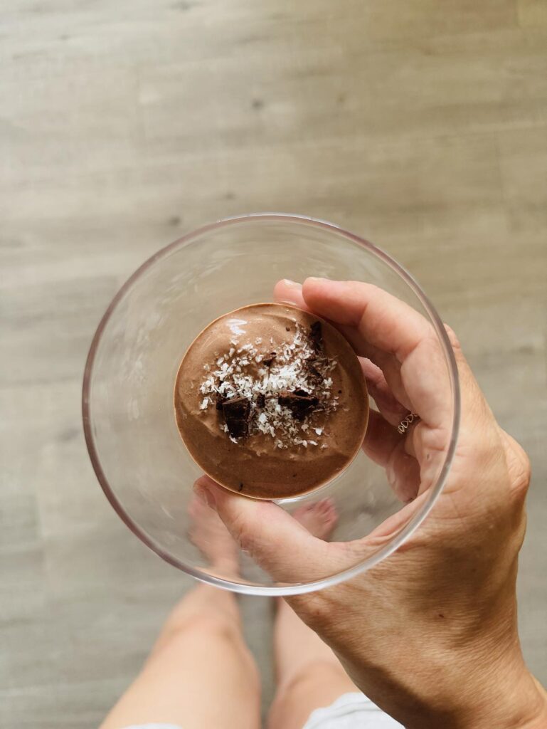 Healthy rich chocolate mousse