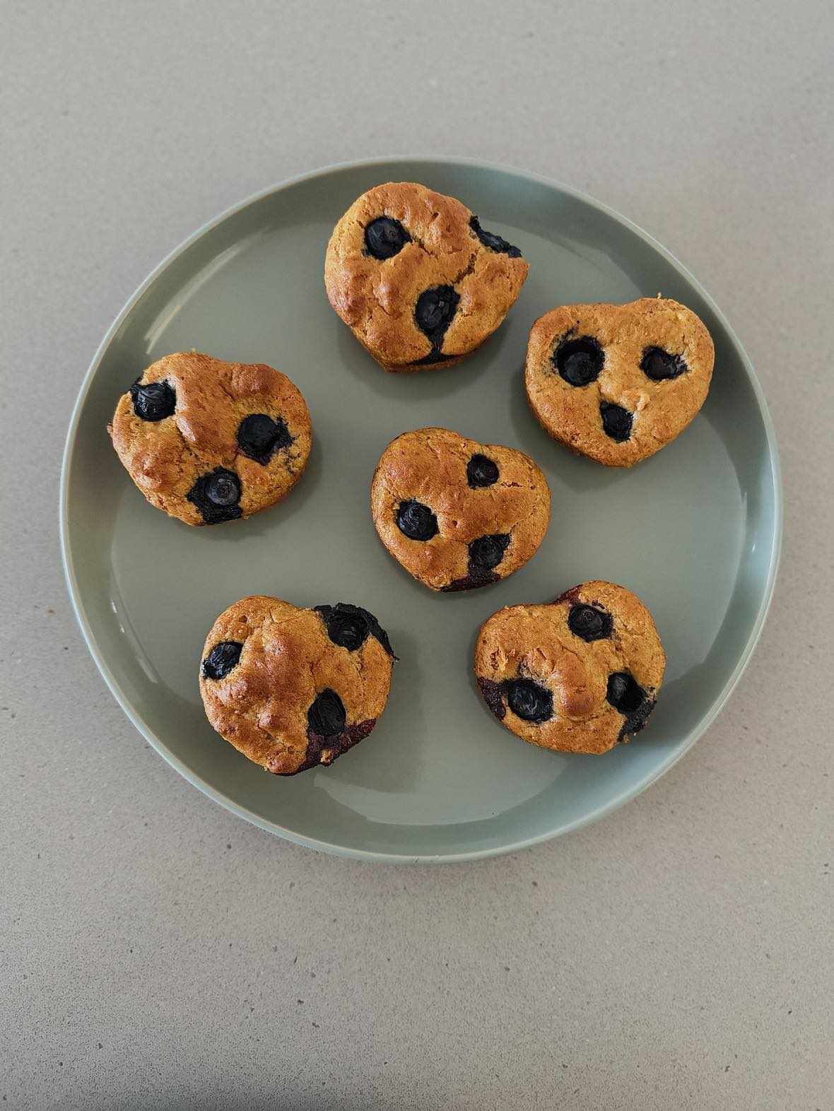 Eggless Banana Blueberry Muffins