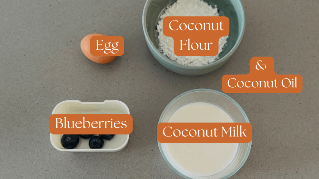 Healthy Simple Blueberry Pancakes For Babies: Ingredients